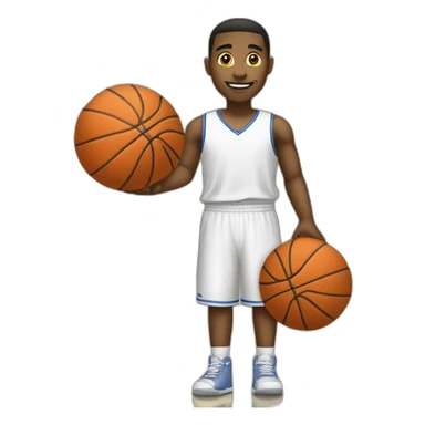 garçon qui tire avec un ballon de basket sticker