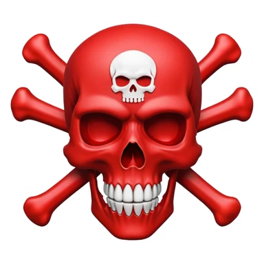 red skull crossbones sticker