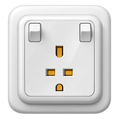 white plug socket sticker
