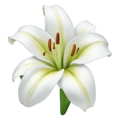 white lily flower  sticker