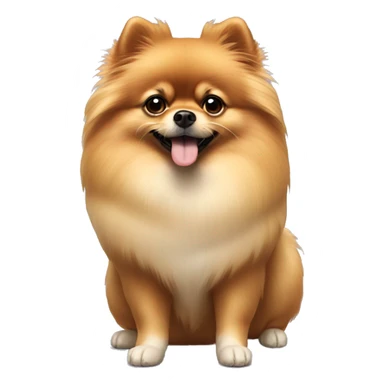 A full-length Pomeranian sticker