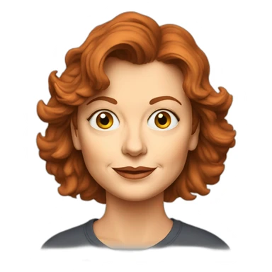 younger susan sarandon cartoon wearing tee  sticker