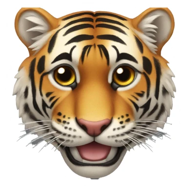 Emoji de un tigre gruñiendo sticker