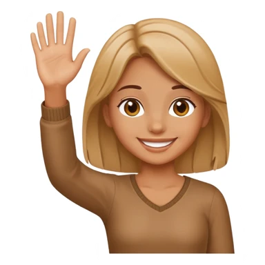 Chica saludando  sticker