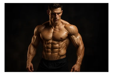 bodybuilding è lo sport simbolico della vemenza, forza, potenza, estetica, iperrealistico cinematografico 4k, l'uomo non farlo troppo tozzo, ma muscolo e slim sticker