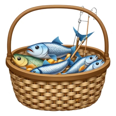 fishing basket sticker
