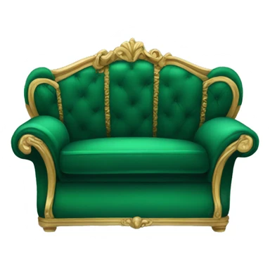 Royal French emerald couch sticker