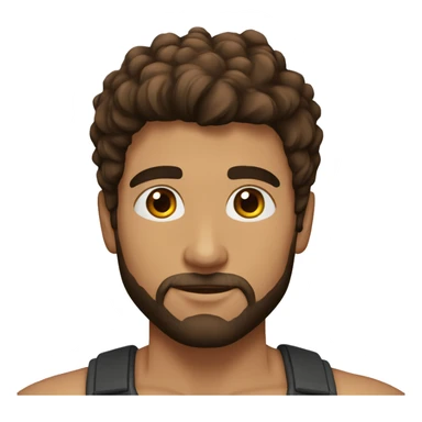 jeune homme de 30 ans, musclé, cheveux noirs, barbe courte, yeux marrons sticker