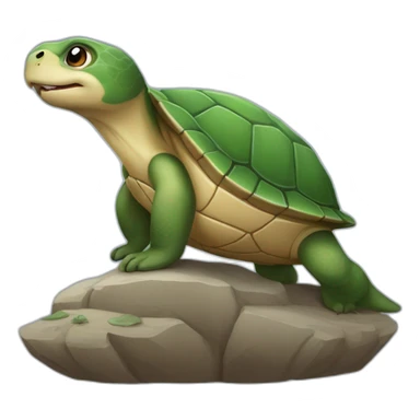 tortue sur une loutre sticker