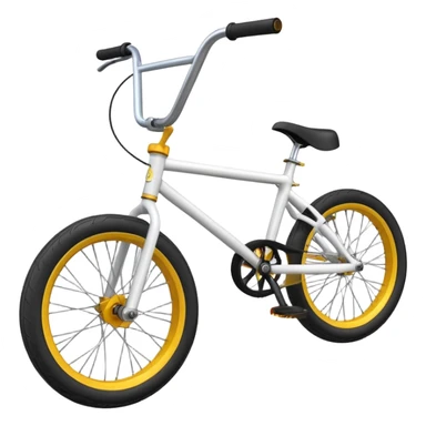 Professional BMX bicycle with small tires, high handlebar, strong frame, sports equipment, extreme sports bike sticker