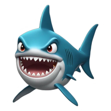 shark joker sad sticker