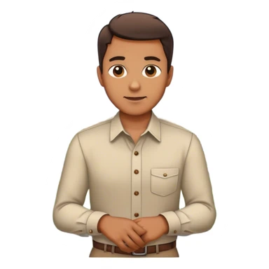 Man on balcony overlooking a view sticker