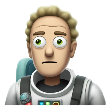 Rick and Morty in space  sticker