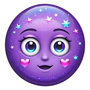 glitter purple no cancel sticker