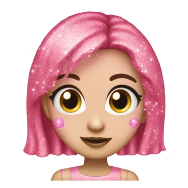 Pinkes glitzer sticker