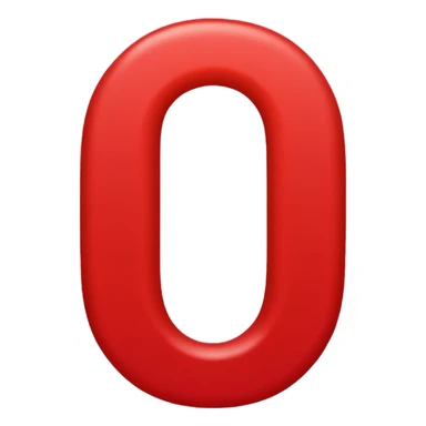 Red number "0" sticker