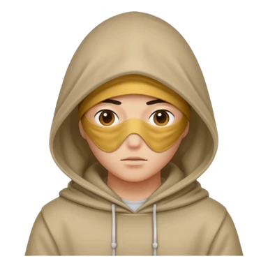 Eyes covered by hood sticker
