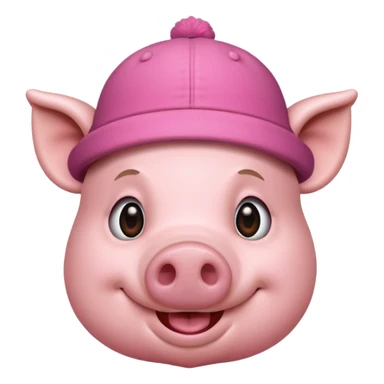 pig wear hat sticker