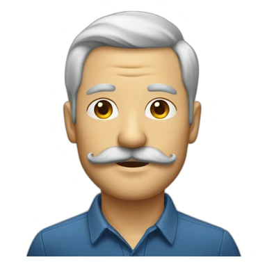 Retraité homme moustache sans cheveux sticker
