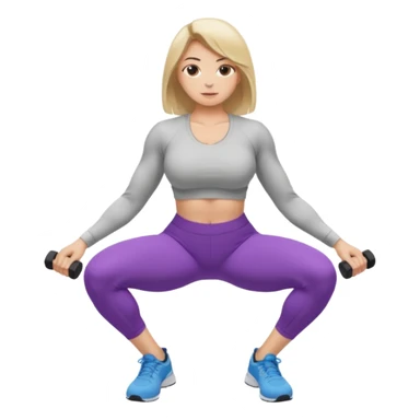 girl working out glutes shirt on but showing from behind but she's squatting and full body zoomed out also more coverage please  sticker