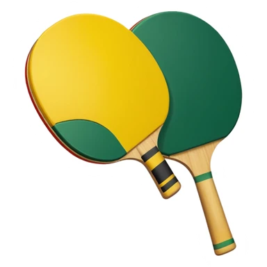 palas de ping pong amarillas y verdes sticker