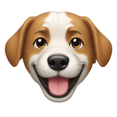 Perro muriendo de risa  sticker