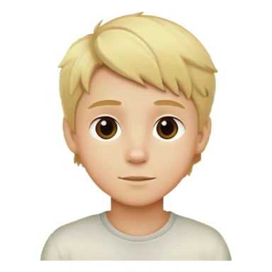 blonde boy with plant background sticker