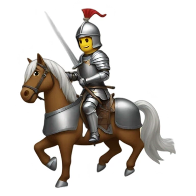 a knight on a horse sticker