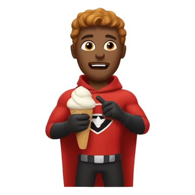 red son eating ice cream sticker