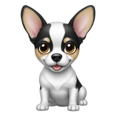 Chiwawa black and white sticker
