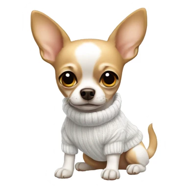 Chihuahua with white sweater sticker