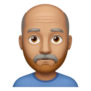 Bald brown man with grey beard sticker