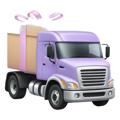Pastel purple truck named LDO with rex gift boxes  sticker