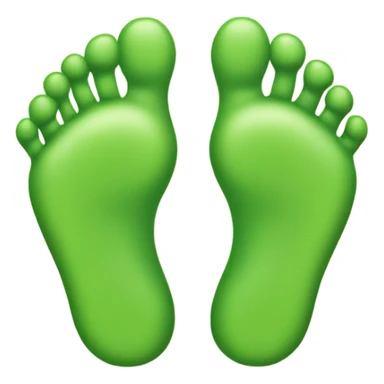 I want an emoji of three feet that represents 3 generations. I want this emoji to be green. sticker