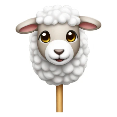 Lamb on a stick sticker