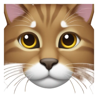 brown cath with white paws and white belly sticker