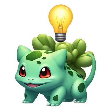 Bulbasaur with a bulb-succulent on his back sticker