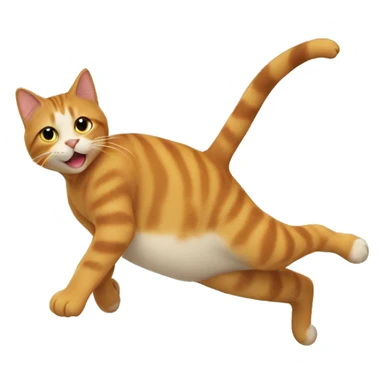 Cat cartwheeling  sticker