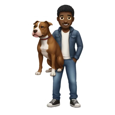 Black man with pit bull sticker