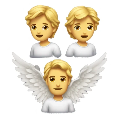 I want you to make an internet with two wings In The middle I won't an angel withThe middle I won't an angel with a golden crown on hair head sticker