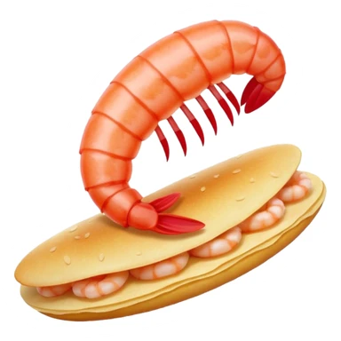 Shrimp holding Pringle  sticker