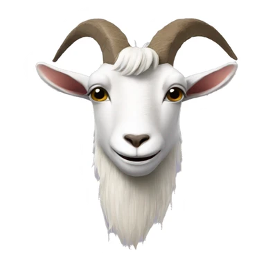 A goat while cutting her beard sticker