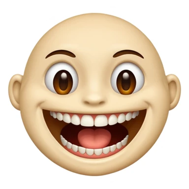 a face with a large opened mouth sticker