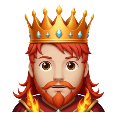 portrait of flame king sticker