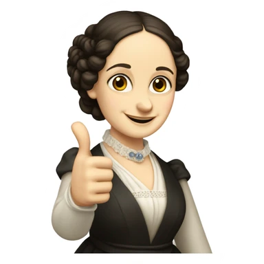 historical figure Ada Lovelace giving a thumbs up sticker