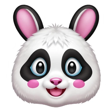A cute panda emoji dressed as a bunny girl sticker