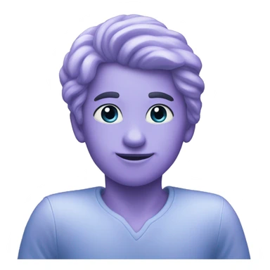 Lilac blue heart sticker