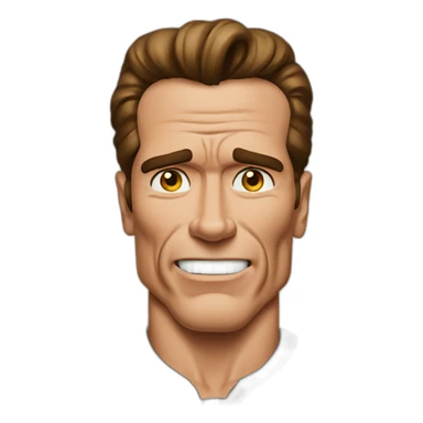 arnold schwarzenegger cartoon wearing henley sticker