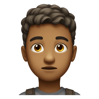 thoughtful boy  sticker