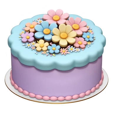 flower-shaped cake sticker